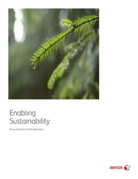 Enabling Sustainability, recycle, go green, print releaf, Xerox, Environment, Document Technologies