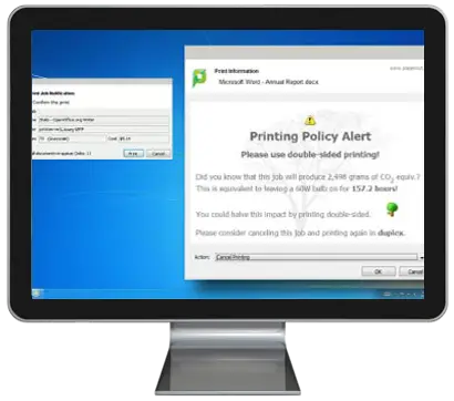 Papercut, Print Policy Alert, Document Technologies