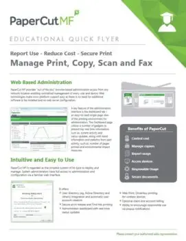 Papercut, Mf, Education Flyer, Document Technologies
